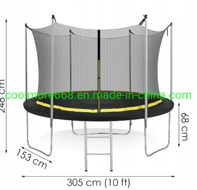 Trampoline 55in 6FT 8FT 10FT 12FT 14FT Toddler Trampoline with Enclosure Net Easy to Assemble Kids Trampoline Indoor Recreational Trampoline Outdoor Trampoline