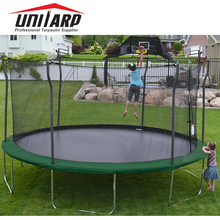 Jumping Bed Trampoline with Safety Net, 10FT Bungee Big Kids Trampoline Park