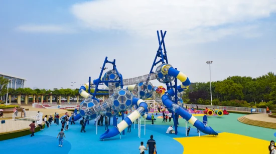 TUV Standard Ball Tower Play Ground Amusement Park Equipment Children Kindergarten Plastic Toy Kids Games Water Park Slide Playsets Outdoor Playground Equipment